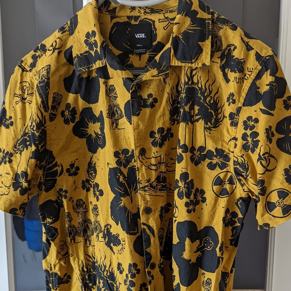 Men's Vans SS Graphic Button Down small